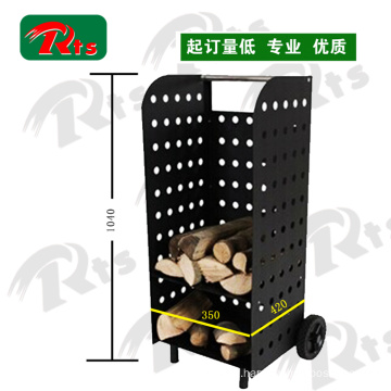 Metal Heavy Duty Fire Wood Carrying Trolley Cart